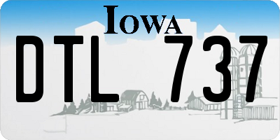 IA license plate DTL737