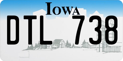 IA license plate DTL738