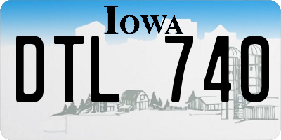 IA license plate DTL740