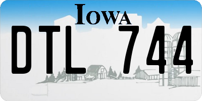 IA license plate DTL744