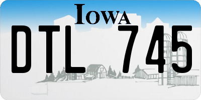IA license plate DTL745