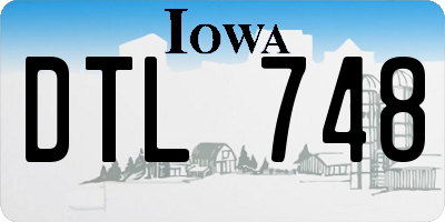 IA license plate DTL748