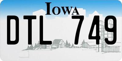 IA license plate DTL749