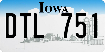 IA license plate DTL751