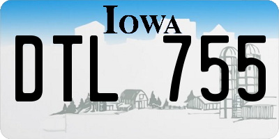 IA license plate DTL755