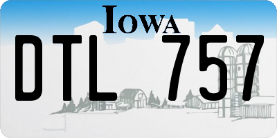 IA license plate DTL757
