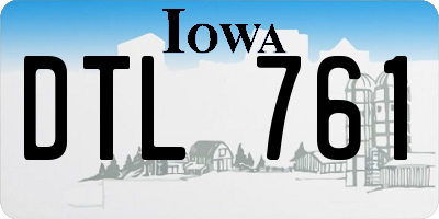 IA license plate DTL761
