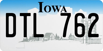 IA license plate DTL762