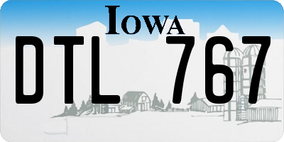 IA license plate DTL767