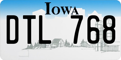 IA license plate DTL768