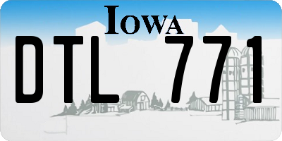IA license plate DTL771