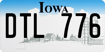 IA license plate DTL776