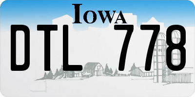 IA license plate DTL778