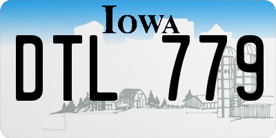 IA license plate DTL779