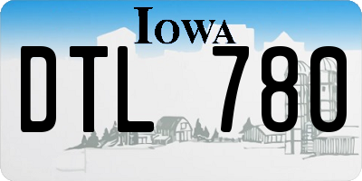 IA license plate DTL780
