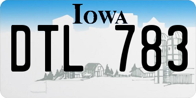IA license plate DTL783