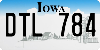 IA license plate DTL784