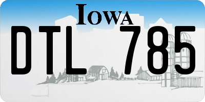IA license plate DTL785