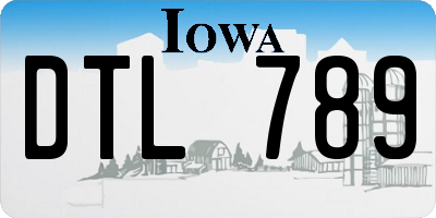 IA license plate DTL789