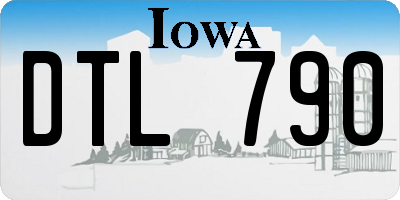 IA license plate DTL790