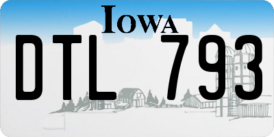 IA license plate DTL793