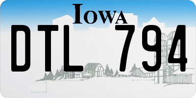 IA license plate DTL794