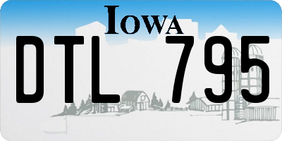IA license plate DTL795