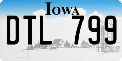 IA license plate DTL799