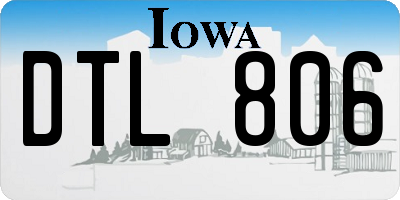 IA license plate DTL806