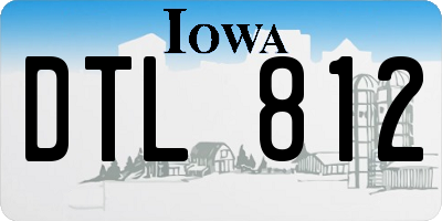 IA license plate DTL812