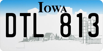 IA license plate DTL813
