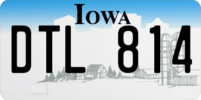 IA license plate DTL814