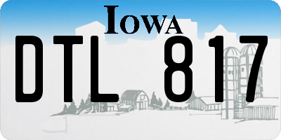 IA license plate DTL817