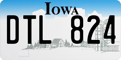 IA license plate DTL824