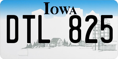 IA license plate DTL825