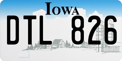 IA license plate DTL826