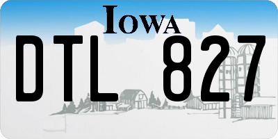 IA license plate DTL827