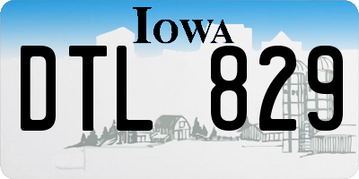 IA license plate DTL829