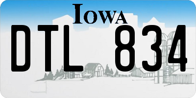 IA license plate DTL834