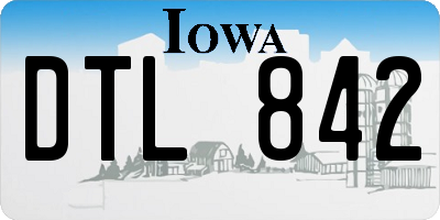 IA license plate DTL842
