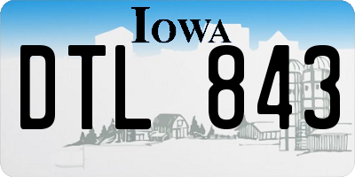IA license plate DTL843