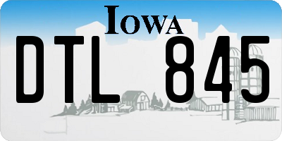 IA license plate DTL845