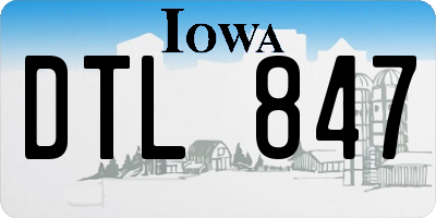 IA license plate DTL847
