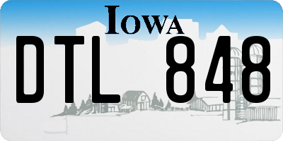 IA license plate DTL848