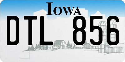 IA license plate DTL856