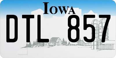 IA license plate DTL857