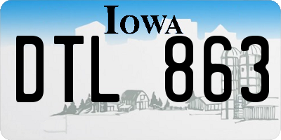 IA license plate DTL863