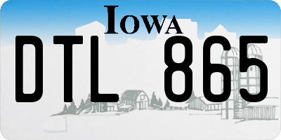 IA license plate DTL865