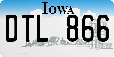IA license plate DTL866
