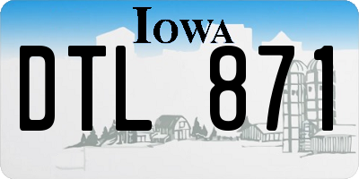 IA license plate DTL871